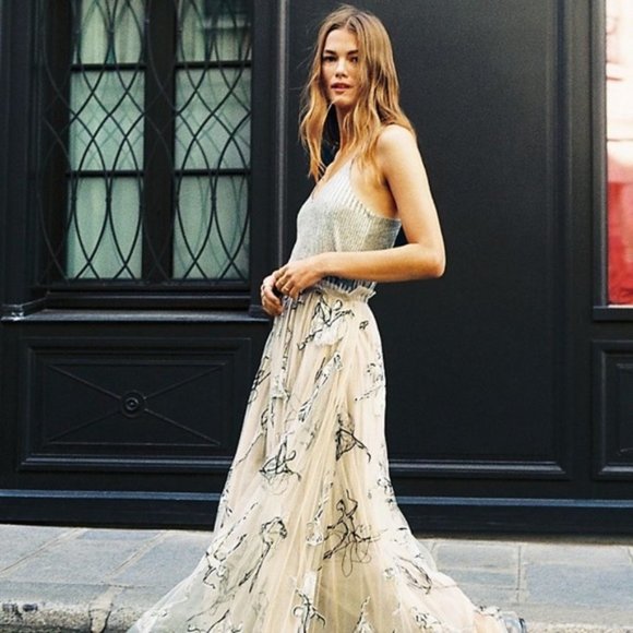 Anthropologie Geisha Designs Dresses & Skirts - Anthropologie Geisha Designs Georgette Tulle Skirt Medium